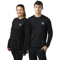 Mikina BAUER S24 QUILTED CREW-SR-BLK (1064089)