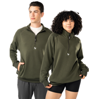 Mikina BAUER S25 FLC 1/4 ZIP-SR-FOREST (1065095)