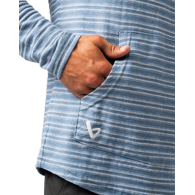 Mikina BAUER S25 LTWHT STRIPE HOODIE-SR-BLUE HZ (1064711)