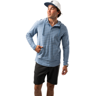 Mikina BAUER S25 LTWHT STRIPE HOODIE-SR-BLUE HZ (1064711)