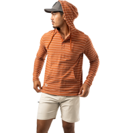 Mikina BAUER S25 LTWHT STRIPED HOODIE-SR-BRICK (1064712)