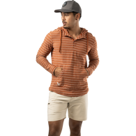Mikina BAUER S25 LTWHT STRIPED HOODIE-SR-BRICK (1064712)