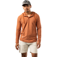 Mikina BAUER S25 LTWHT STRIPED HOODIE-SR-BRICK (1064712)