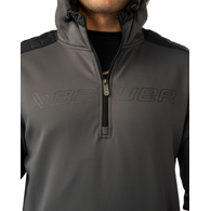 Mikina BAUER S25 PUFFER 1/2 ZIP HOODIE-SR-BLK (1065925)