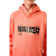 Mikina BAUER S25 ULTIMATE HOODIE-YTH-CORAL (1064740)