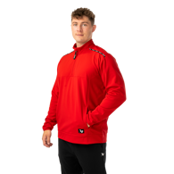 Mikina BAUER S26 TEAM FLEECE 1/2 ZIP-SR-RED (1067293)