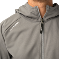 Mikina BAUER S26 TEAM FLEECE ZIP HOODIE-SR-GRY (1067308)