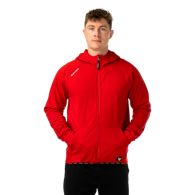 Mikina BAUER S26 TEAM FLEECE ZIP HOODIE-SR-RED (1067309)