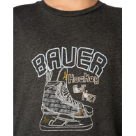 Triko BAUER S25 LS GRAPHIC TEE-YTH-GRY (1065898)
