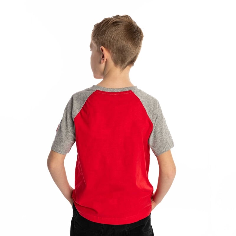 LOGO CAFY STÁTNÍ ZNAK triko JR červená/šedá