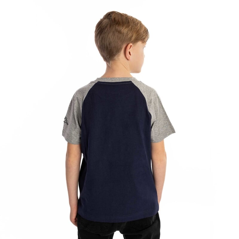 LOGO CAFY STÁTNÍ ZNAK triko JR tm.modrá/šedá