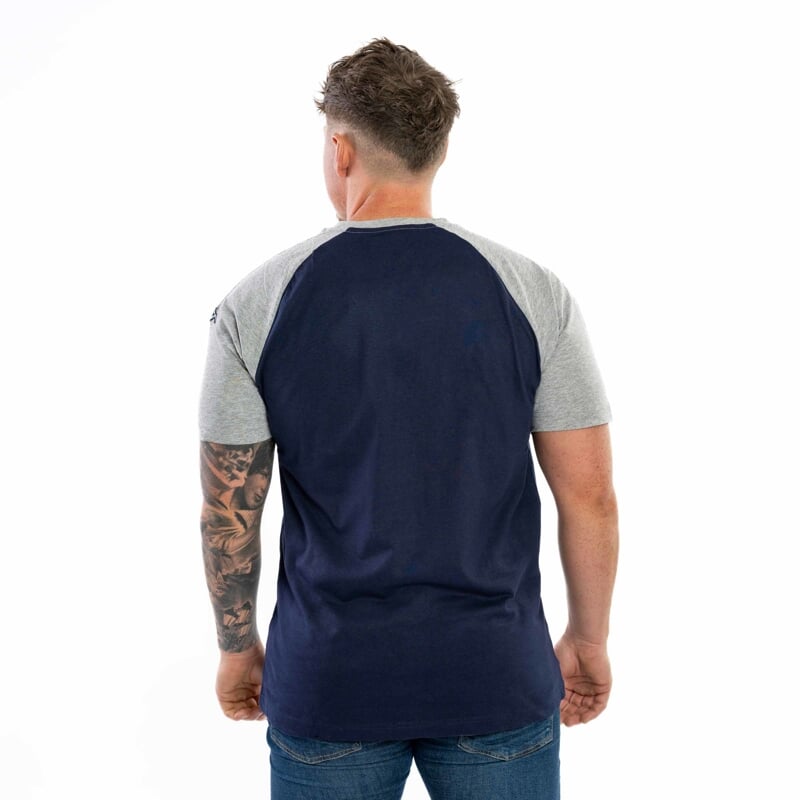 LOGO CAFY STÁTNÍ ZNAK triko tm.modrá/šedá