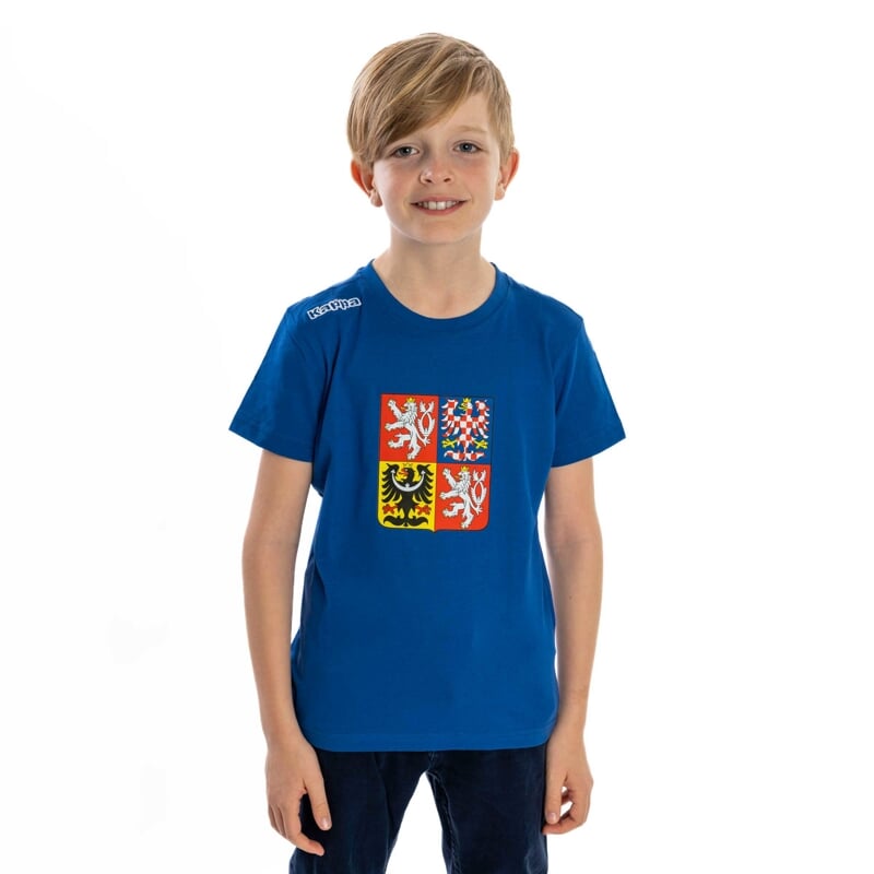LOGO KAFERS STÁTNÍ ZNAK triko JR modrá royal