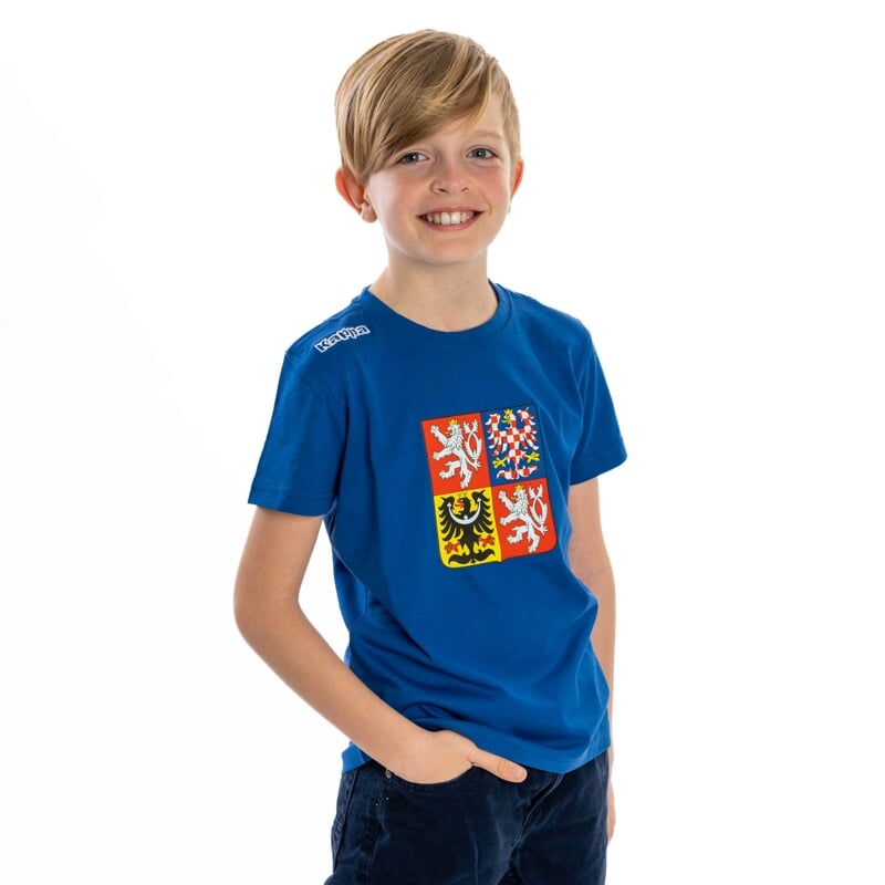 LOGO KAFERS STÁTNÍ ZNAK triko JR modrá royal