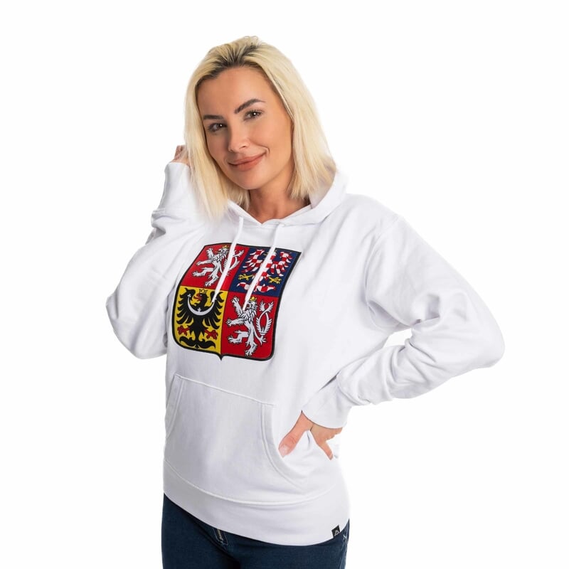 LOGO NATHAN STÁTNÍ ZNAK NÁŠIVKA mikina bílá