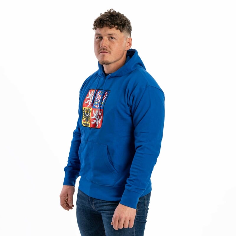 LOGO NATHAN STÁTNÍ ZNAK NÁŠIVKA mikina modrá royal