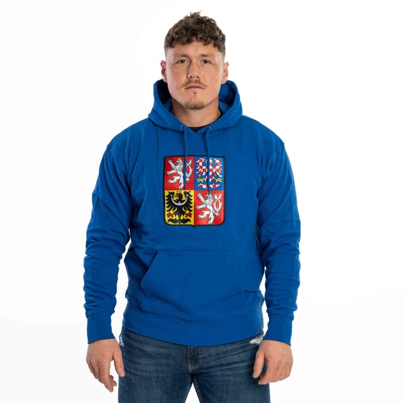 LOGO NATHAN STÁTNÍ ZNAK POTISK mikina modrá royal