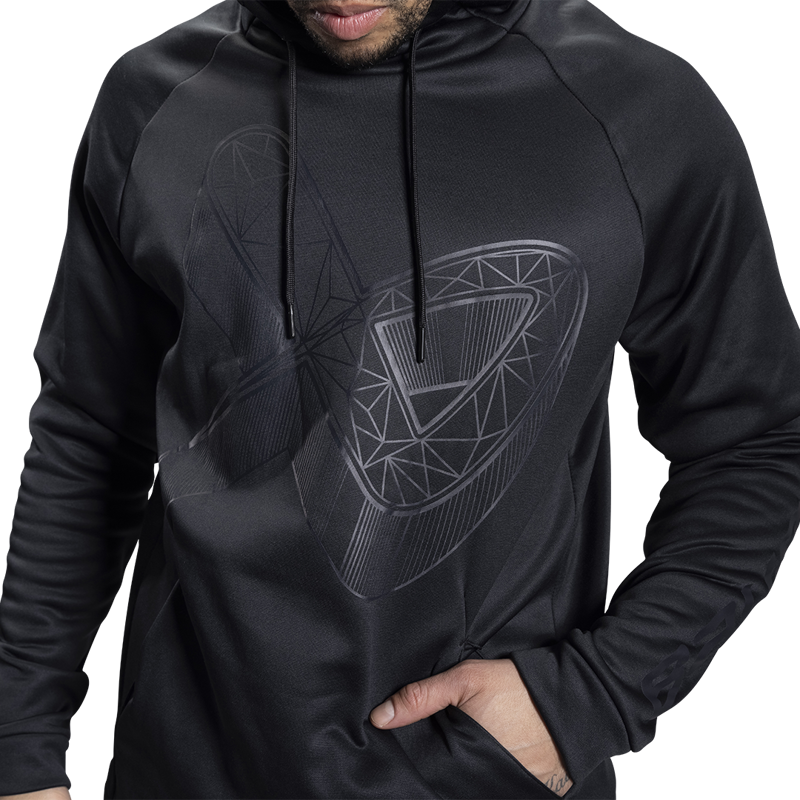Mikina BAUER S22 EXPLODED B HOODIE - SR - BLK (1060283)