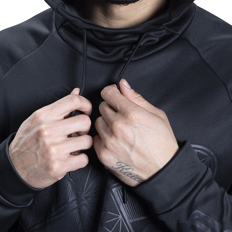 Mikina BAUER S22 EXPLODED B HOODIE - SR - BLK (1060283)
