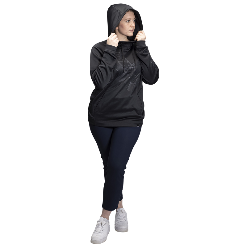 Mikina BAUER S22 EXPLODED B HOODIE - SR - BLK (1060283)