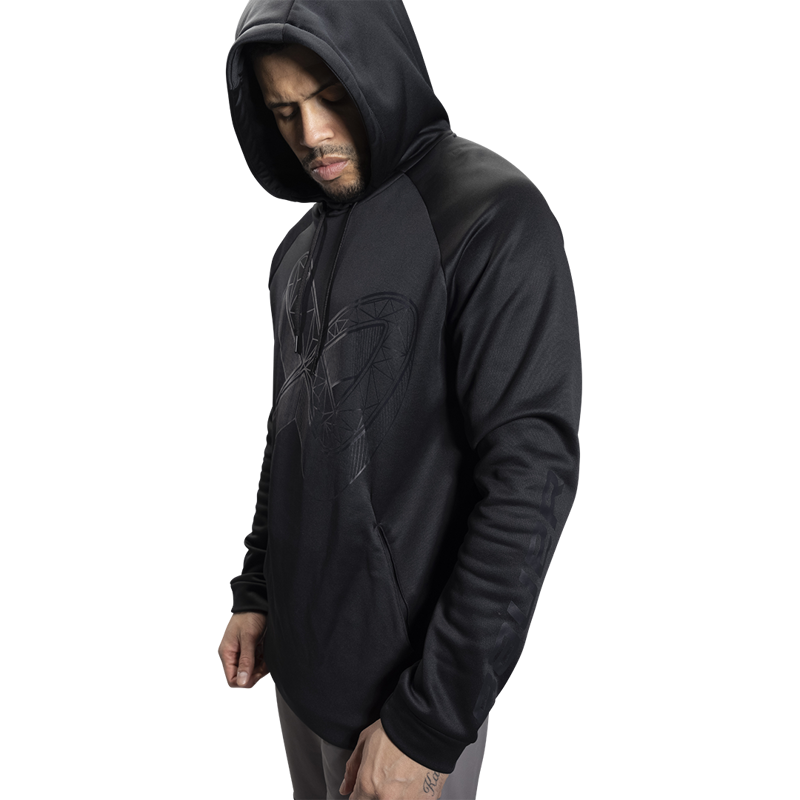 Mikina BAUER S22 EXPLODED B HOODIE - SR - BLK (1060283)