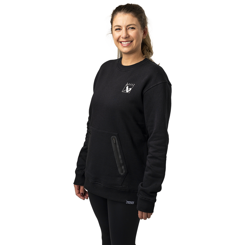 Mikina BAUER S24 QUILTED CREW-SR-BLK (1064089)