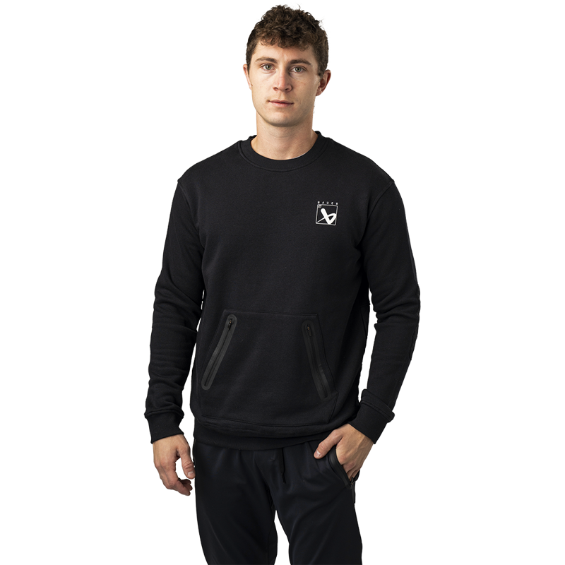 Mikina BAUER S24 QUILTED CREW-SR-BLK (1064089)