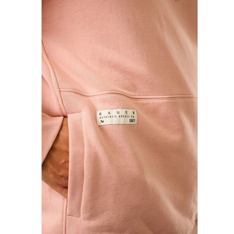 Mikina BAUER S25 FRENCH TERRY HOODIE-SR-ROSE (1064649)
