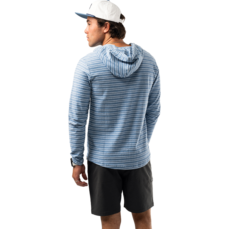 Mikina BAUER S25 LTWHT STRIPE HOODIE-SR-BLUE HZ (1064711)