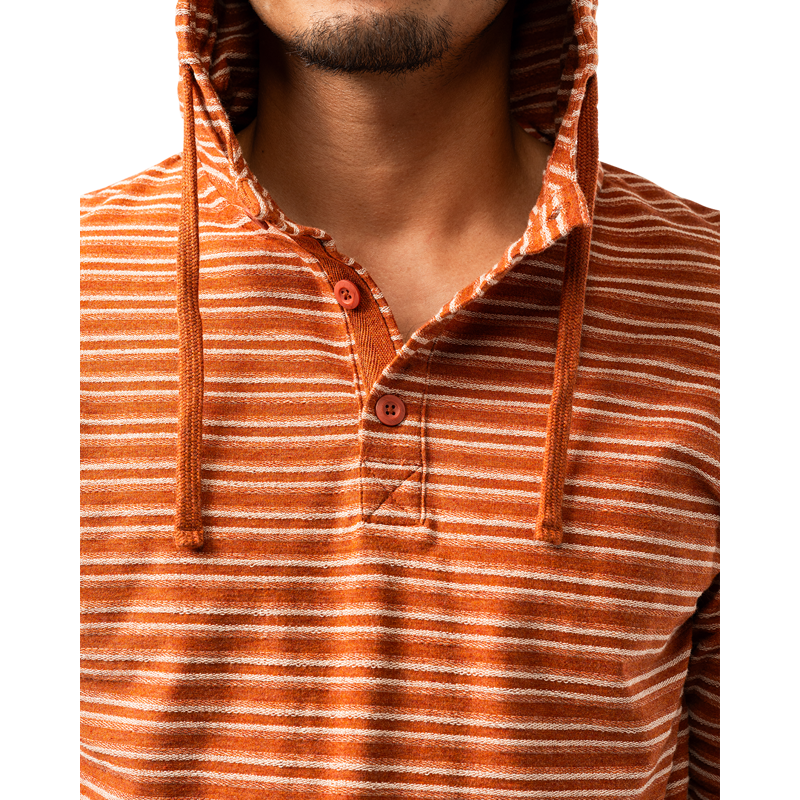 Mikina BAUER S25 LTWHT STRIPED HOODIE-SR-BRICK (1064712)