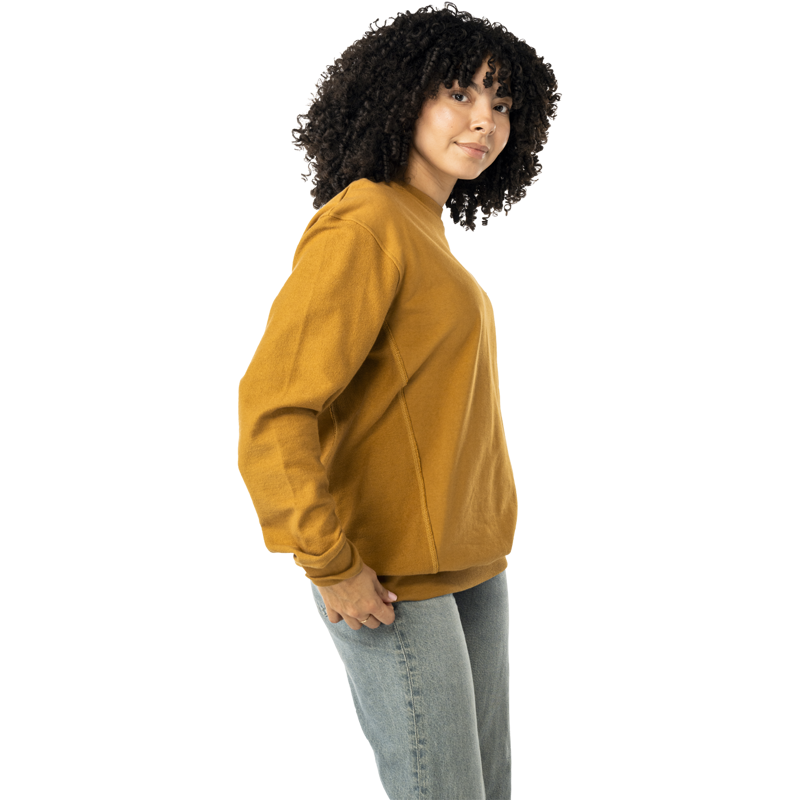 Mikina BAUER S25 MIXED CREW-SR-GOLDEN BROWN (1065227)