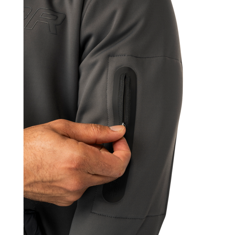 Mikina BAUER S25 PUFFER 1/2 ZIP HOODIE-SR-BLK (1065925)