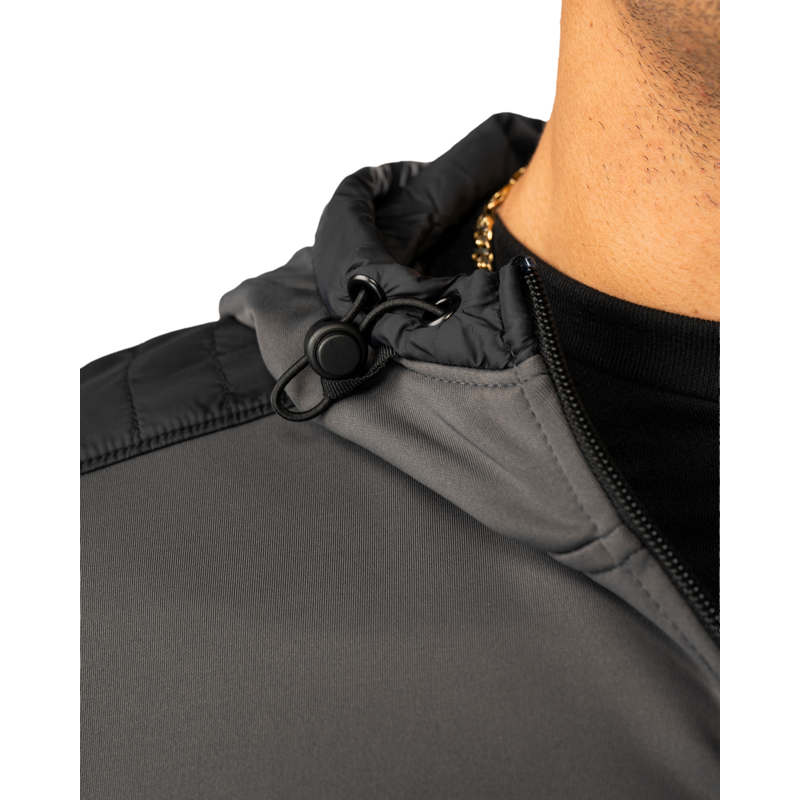 Mikina BAUER S25 PUFFER 1/2 ZIP HOODIE-SR-BLK (1065925)