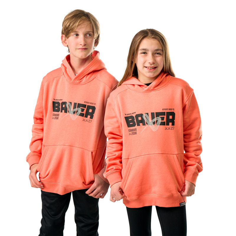 Mikina BAUER S25 ULTIMATE HOODIE-YTH-CORAL (1064740)
