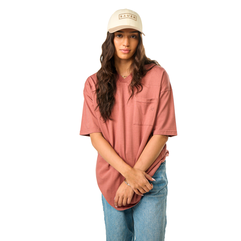 Triko BAUER S25 BOXY POCKET TEE-SR-CLAY (1064676)