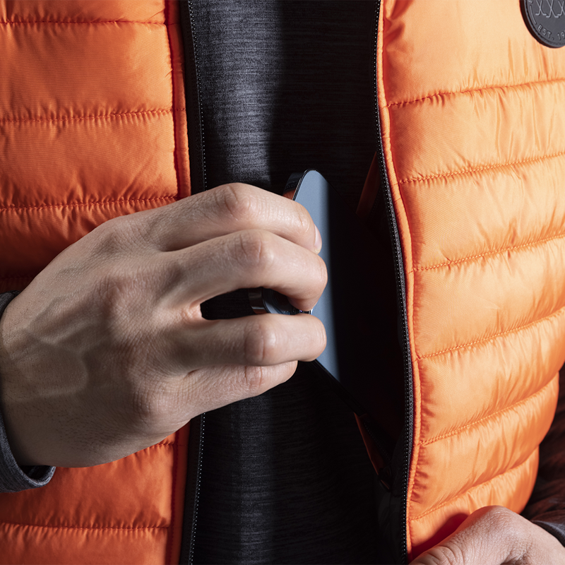 Vesta BAUER FLC HOODED PUFFER VEST-SR-CAYENNE (1060279)