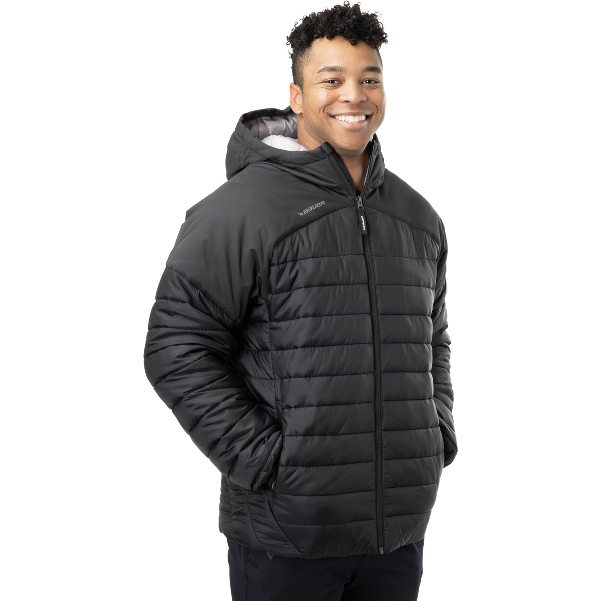 Bunda BAUER S24 TEAM PUFFER JACKET-SR-BLK (1063250)