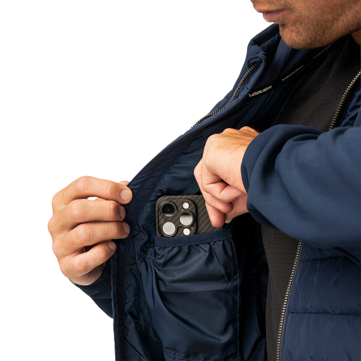 Bunda BAUER S26 TEAM HYBRID JACKET-SR-NAVY (1067327)
