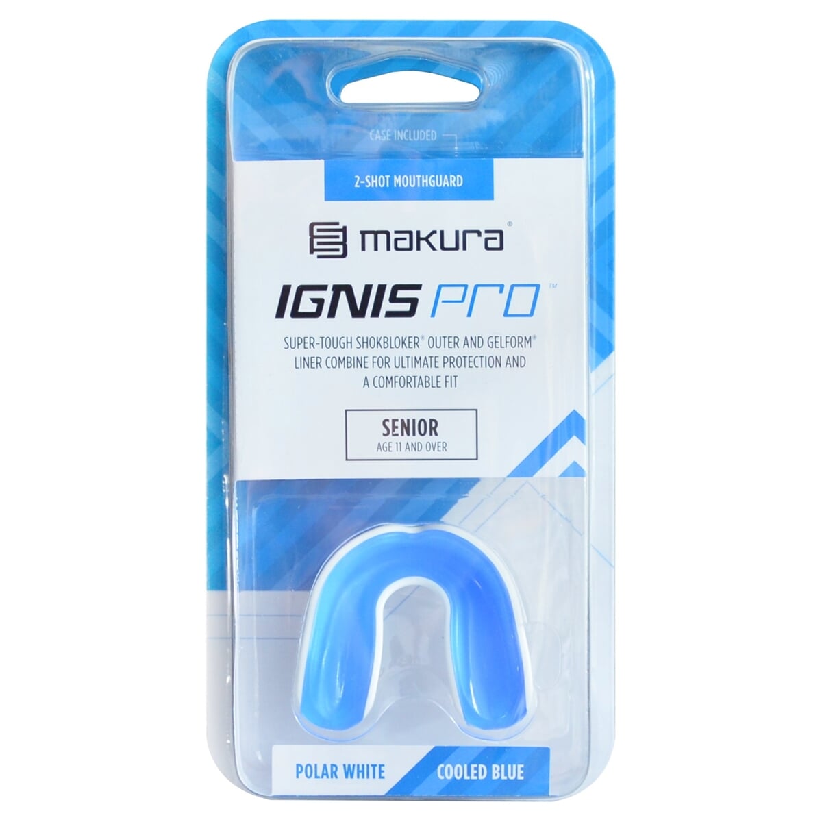 Chránič zubů MAKURA IGNIS White/Blue JR