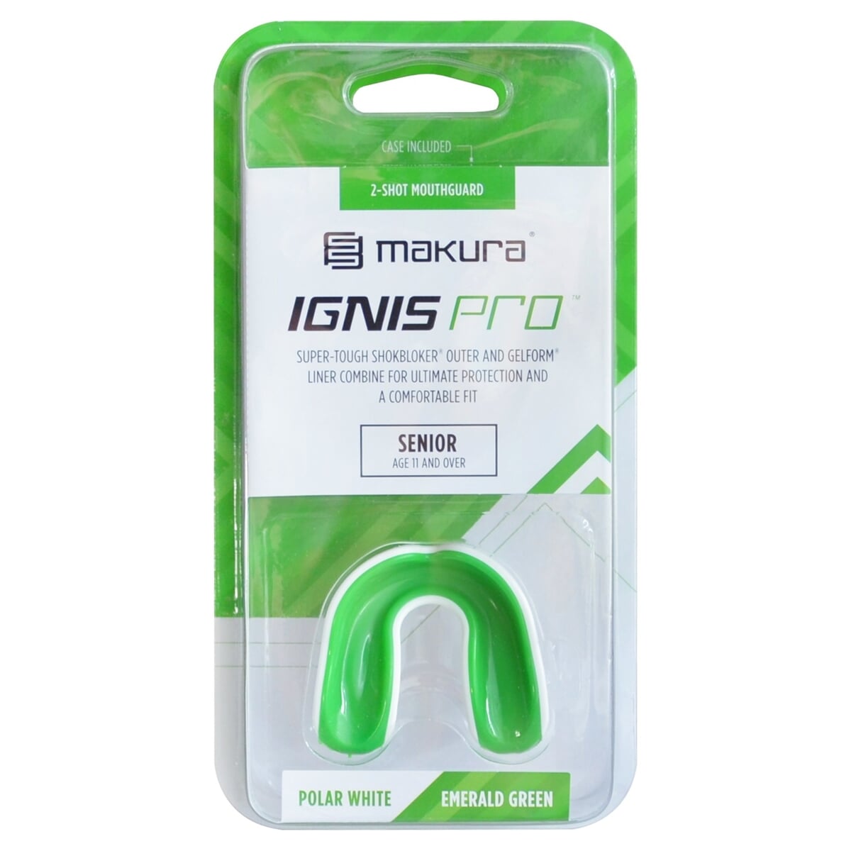Chránič zubů MAKURA IGNIS White/Green SR