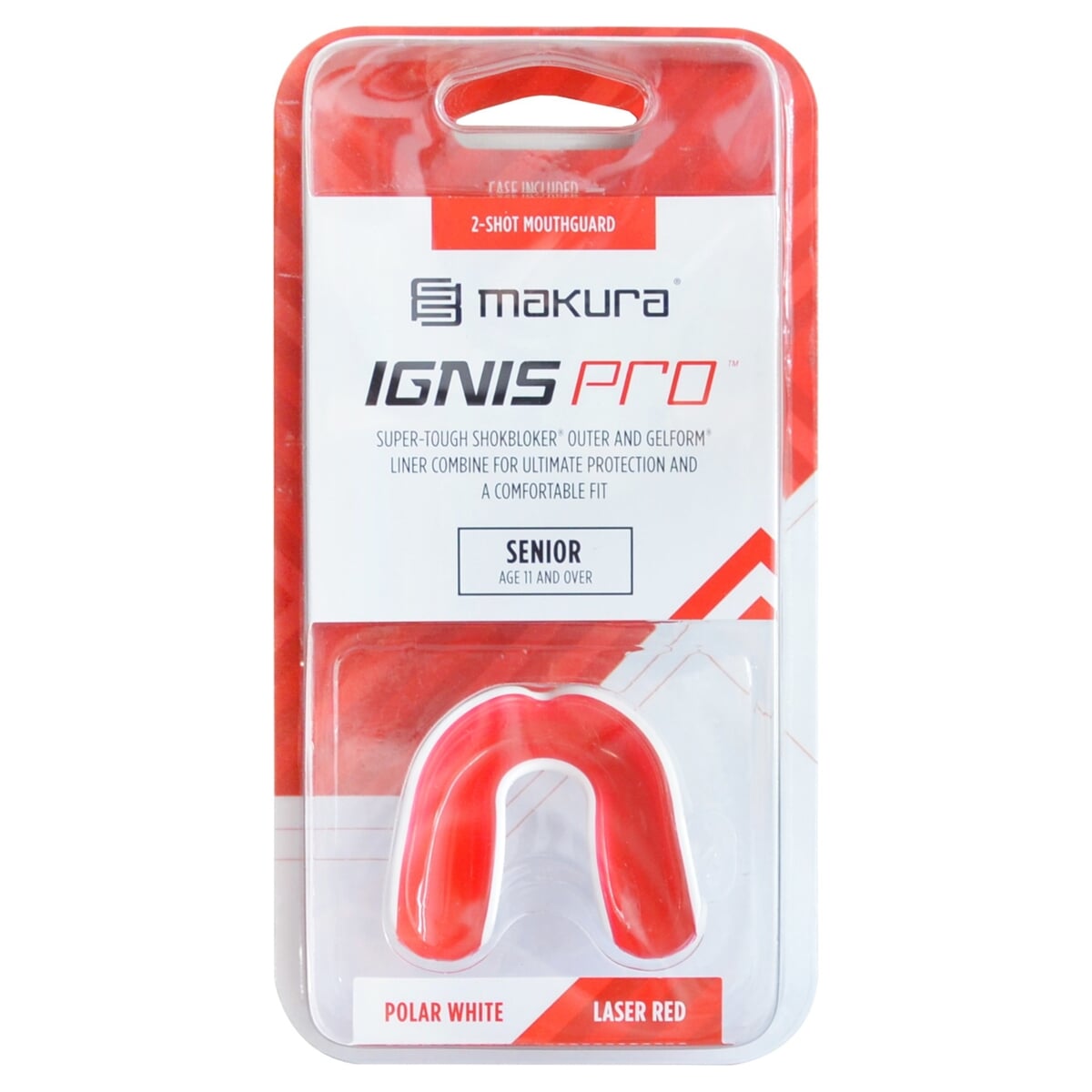 Chránič zubů MAKURA IGNIS White/Red JR