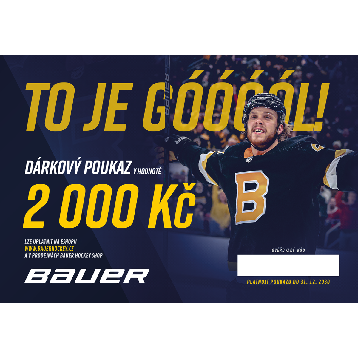 Dárkový poukaz BAUER v hodnotě 2000,- Kč.