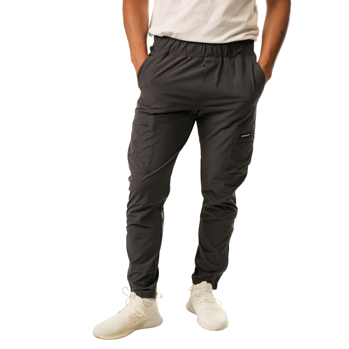 Kalhoty BAUER S25 FLC TRAVEL PANT-SR-QUIET GRY (1064671)
