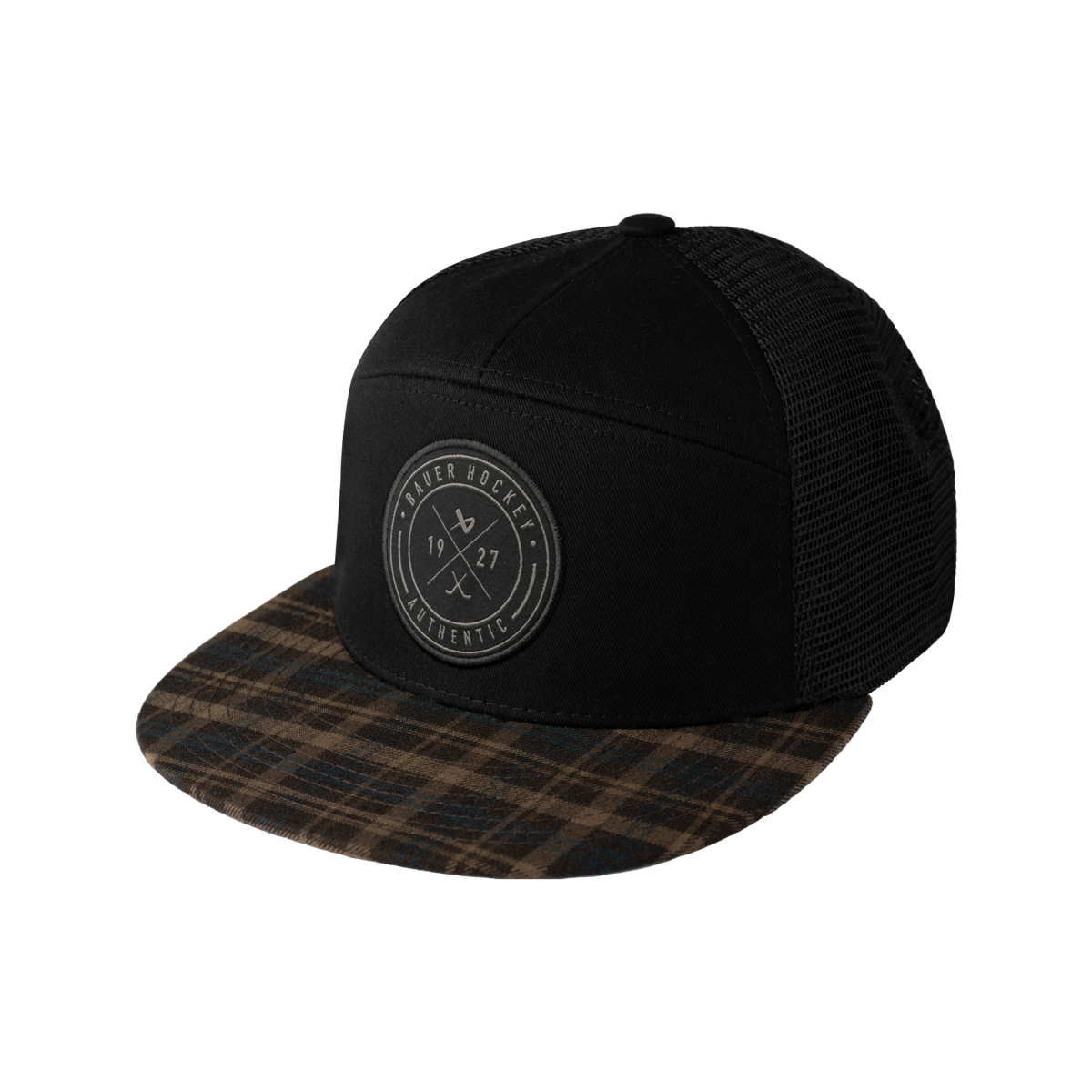 Kšiltovka BAUER S25 FLANNEL SNAPBACK-YTH-BLK (1065400)