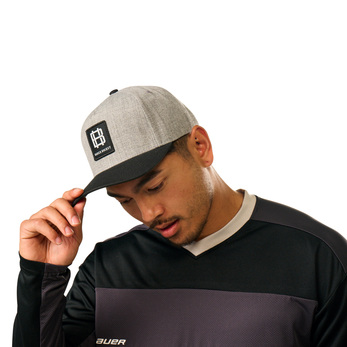 Kšiltovka BAUER S25 TWOTONE A FRAME HAT-SR-BLK/GRY (1064695)