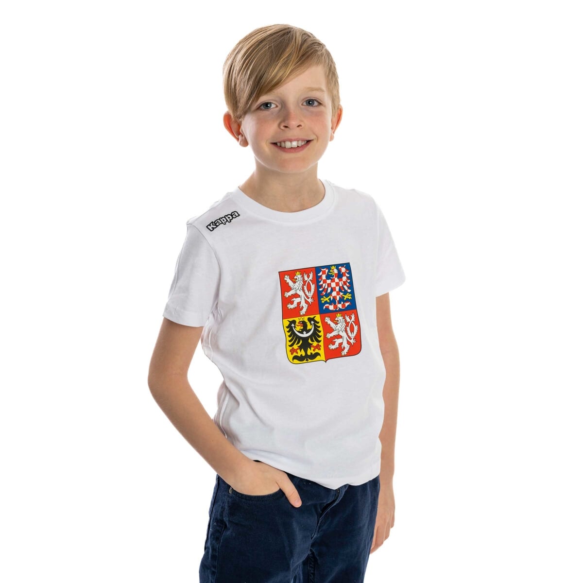 LOGO KAFERS STÁTNÍ ZNAK triko JR bílá