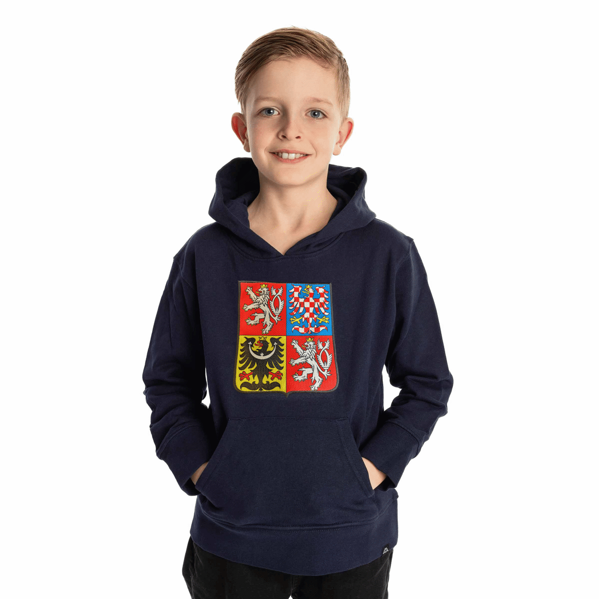 LOGO NATHAN STÁTNÍ ZNAK NÁŠIVKA mikina JR tmavě modrá