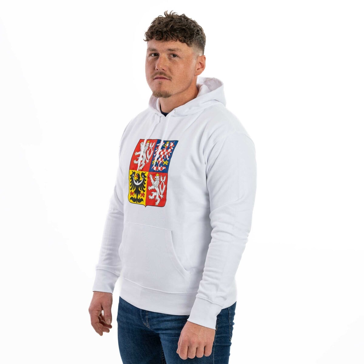 LOGO NATHAN STÁTNÍ ZNAK POTISK mikina bílá