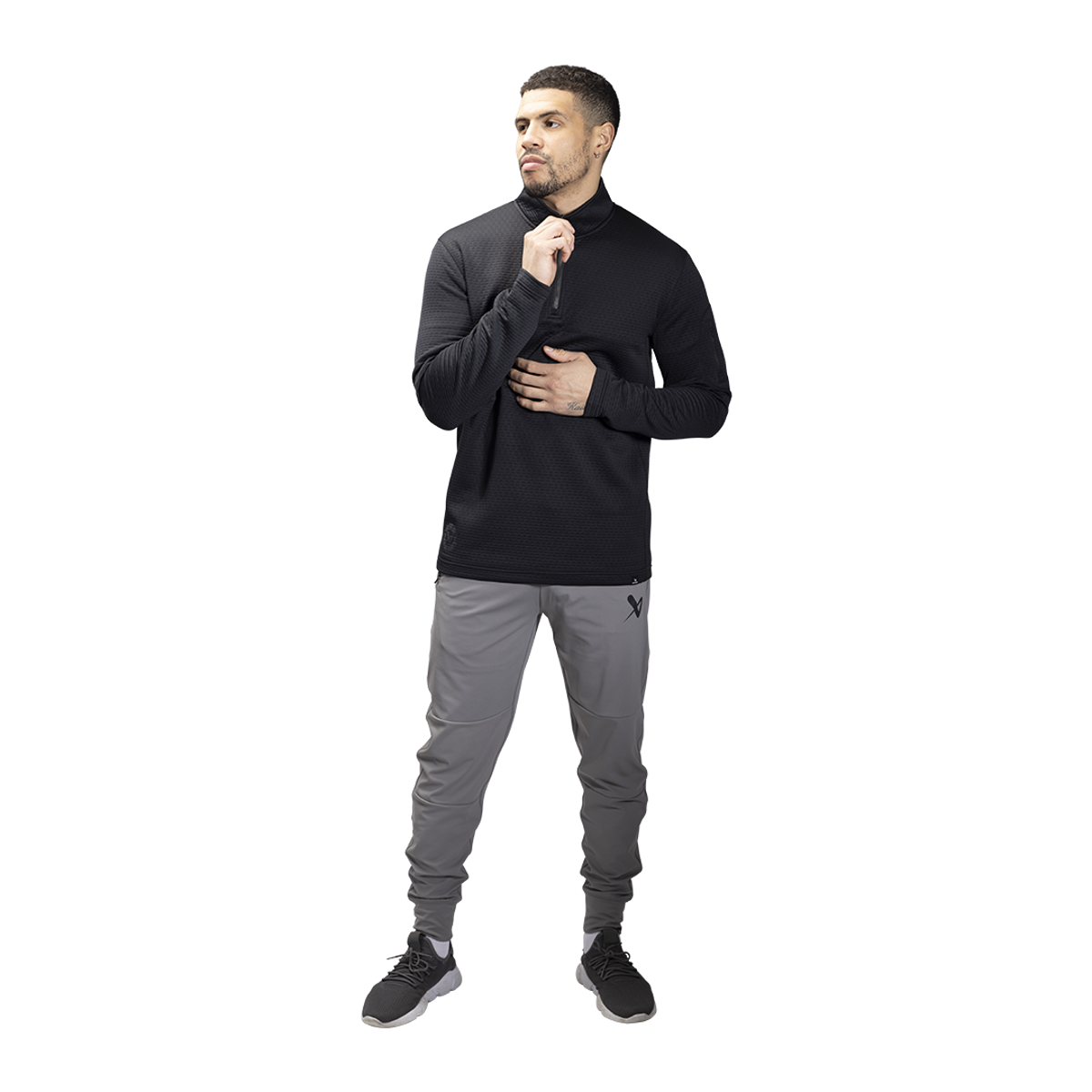 Triko BAUER FLC 1/2 ZIP PERFORMANCE TOP - BLK (1060276)