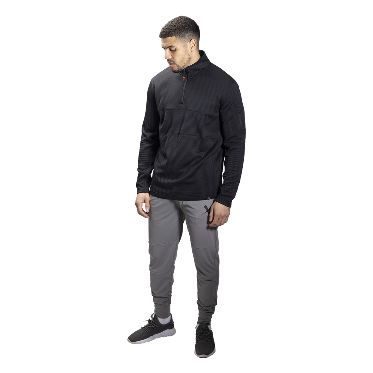 Triko BAUER FLC 1/2 ZIP PERFORMANCE TOP - BLK (1060276)